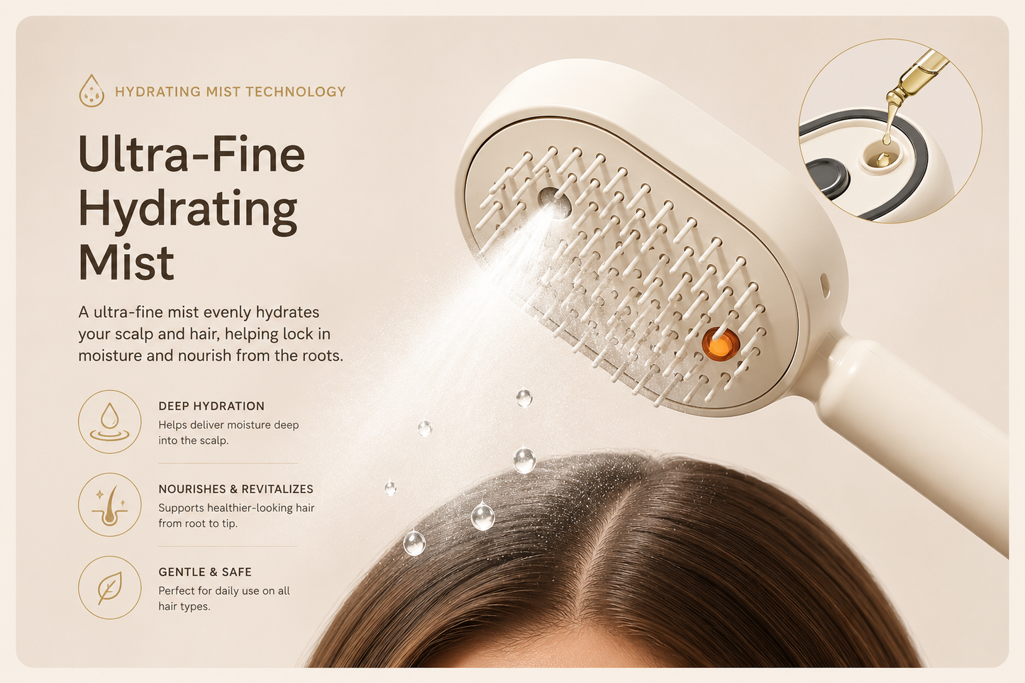 Brosse de revitalisation capillaire NAZVEA